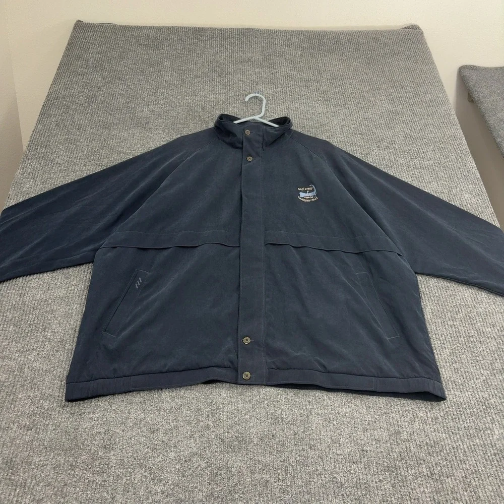 Bass River Bayberry Hills Monterey Club Jacket Mens XXL Blue Polyester Golf Gorp